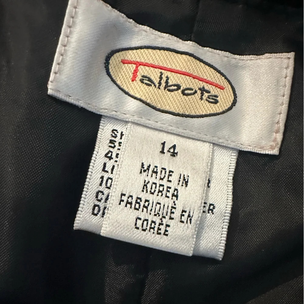 Talbots black velvet dress pants floral A-18 - Picture 3 of 4